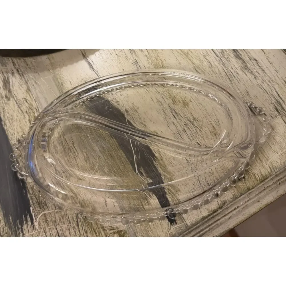 Vintage CANDLEWICK Divided Glass Serving Dish Oval Relish / Nut/ Candy 3600-67